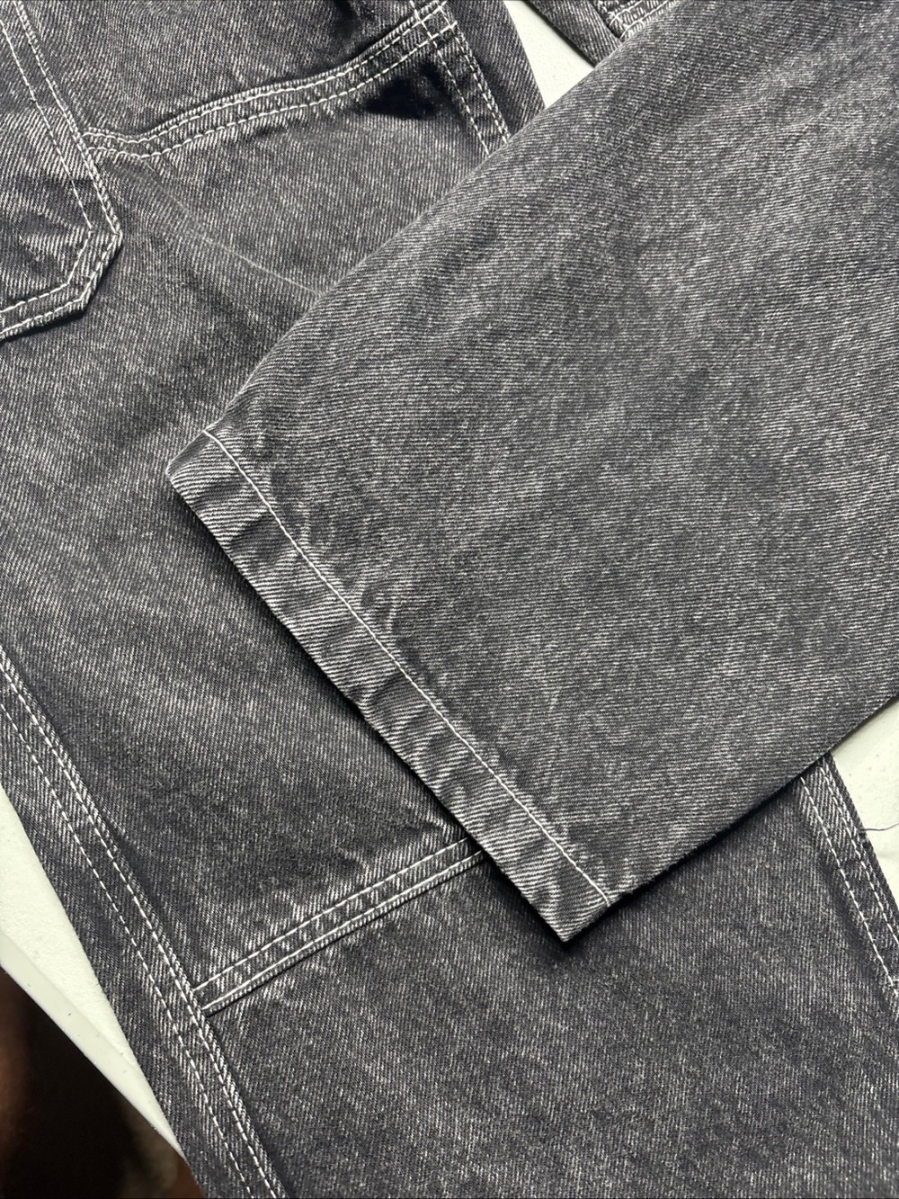 Empyre Cargo Pants Mens 28x27 Black Denim Jeans Work Baggy Skate Streetwear Y2K